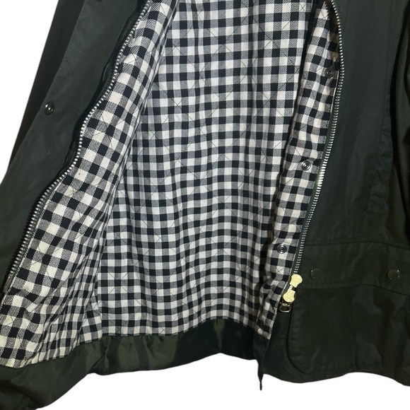 Barbour by AlexaChung Green Edith Waxed Jacket US 10 - Picture 10 of 14